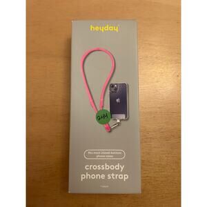 New heyday™ Cell Phone Crossbody Strap Universal Card Hot Pink Slim Faux Leather